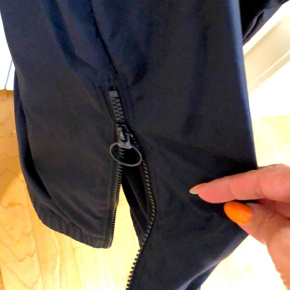 Pink lined waterproof hoodie jacket side zip - Picture 3 of 3